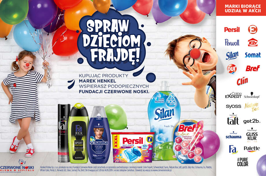 Henkel i Carrefour wspierają Fundację Czerwone Noski